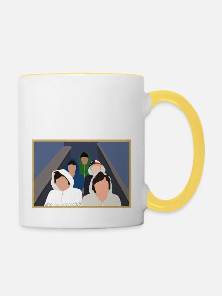Boys stairs - Tasse zweifarbig - Weiß/Gelb