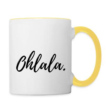 OHLALA - Tasse zweifarbig - Weiß/Gelb - Rechts