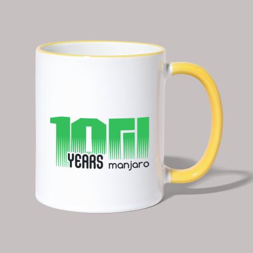 10 years Manjaro black - Contrasting Mug