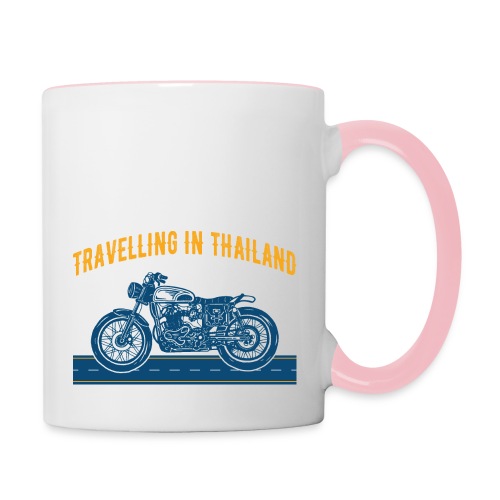 Travelling in Thailand by Motorbike - Tasse zweifarbig