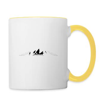 Erzgebirger das bin ich - Tasse zweifarbig - Weiß/Gelb - Rechts