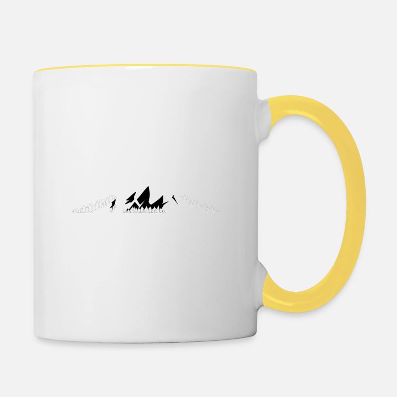 Erzgebirger das bin ich - Tasse zweifarbig - Weiß/Gelb
