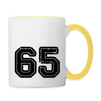 65 - Contrasting Mug - white/yellow - Right