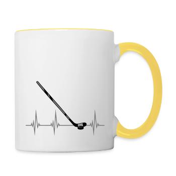 Puls Hockey Sticks - Contrasting Mug - white/yellow - Right