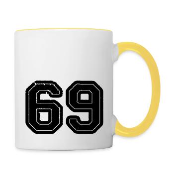 69 - Contrasting Mug - white/yellow - Right