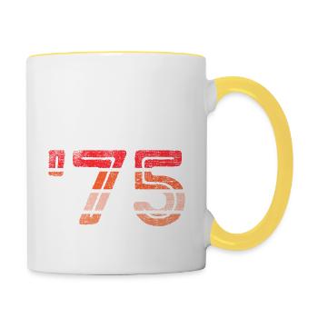 '75 - 1975 - Contrasting Mug - white/yellow - Right