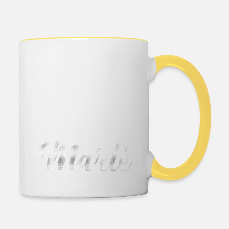 futur marié - evg - mariage - Mug contrasté - blanc/jaune