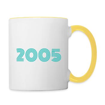 2005 Édition Limitée Anniversaire - Mug contrasté - blanc/jaune - Droite