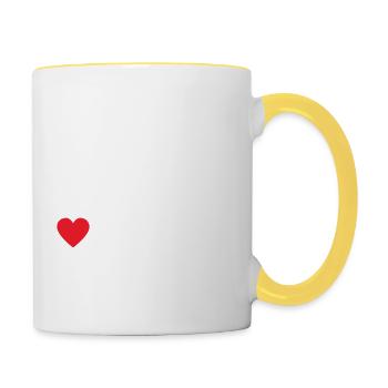 Bowling Bowling Cone Cadeau Bowling Ball Bowler - Mug contrasté - blanc/jaune - Droite