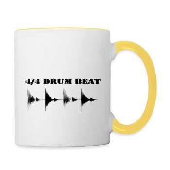 Drumbeat - Tasse zweifarbig - Weiß/Gelb - Rechts