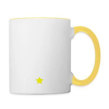 Célèbre - Mug contrasté - blanc/jaune - Droite