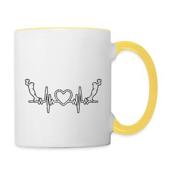 Basketball Lovers Basketball Basketball Club - Contrasting Mug - white/yellow - Right