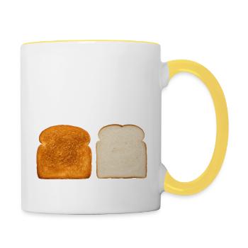 Know The Difference Toast Toast Breakfast lover - Contrasting Mug - white/yellow - Right