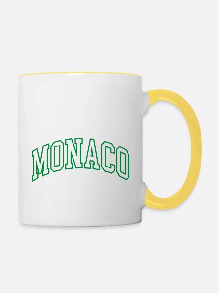 Monaco - Tasse zweifarbig - Weiß/Gelb