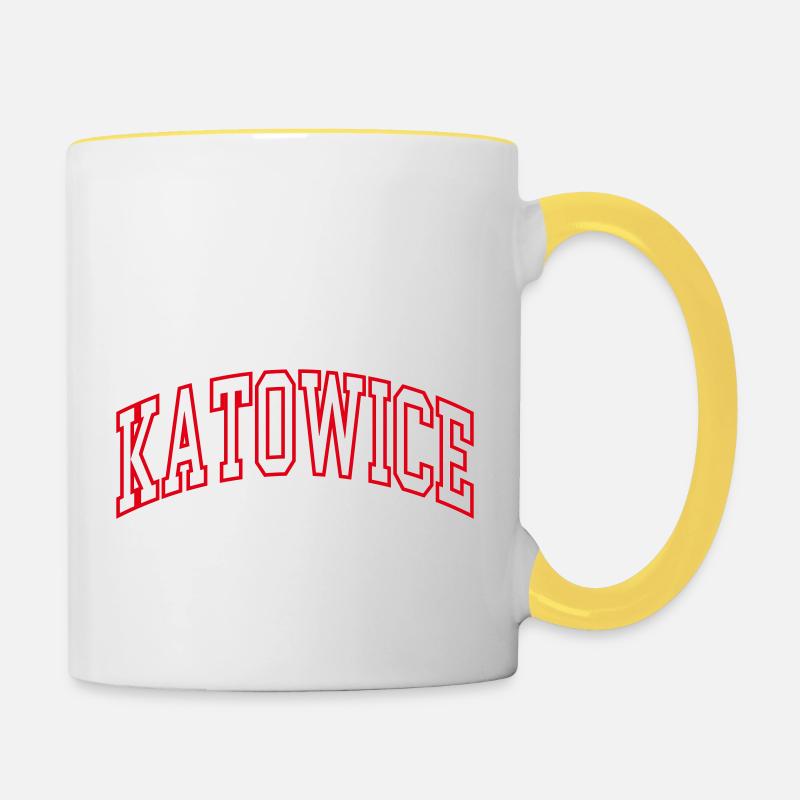 Katowice - Contrasting Mug - white/yellow