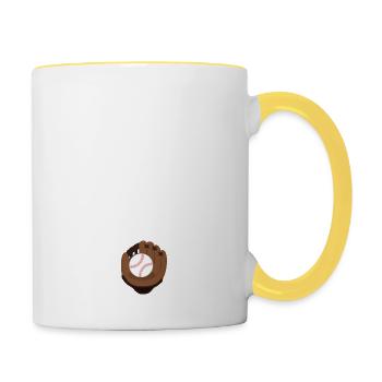 Baseball - Tasse zweifarbig - Weiß/Gelb - Rechts
