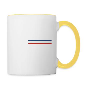 super tonton - t-shirt assorti - Mug contrasté - blanc/jaune - Droite