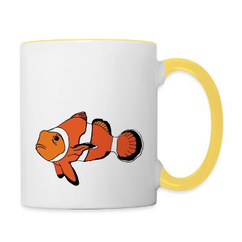 Clownfish - Tasse zweifarbig - Weiß/Gelb - Rechts