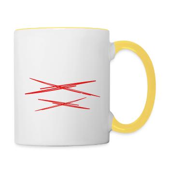 Copain Fiancé Mari - Mug contrasté - blanc/jaune - Droite