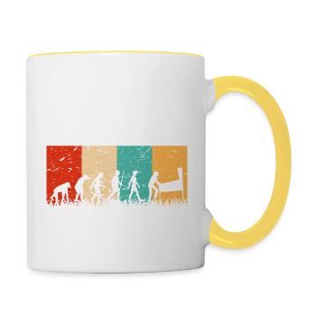 Développement de machines à flipper Évolution du flipper - Mug contrasté - blanc/jaune - Droite