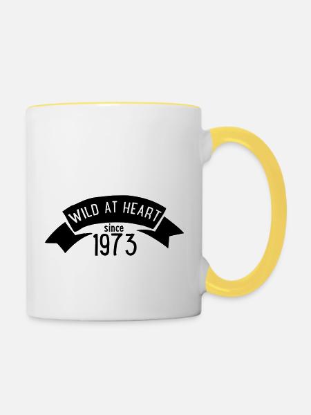 1973 - Tasse zweifarbig - Weiß/Gelb