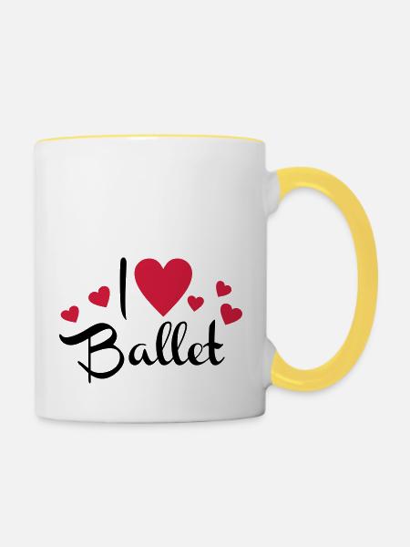 Ballet - Tasse zweifarbig - Weiß/Gelb