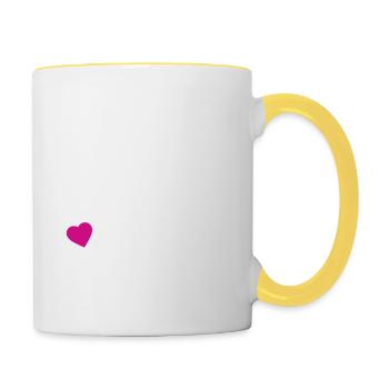 Témoin au top - Mug contrasté - blanc/jaune - Droite