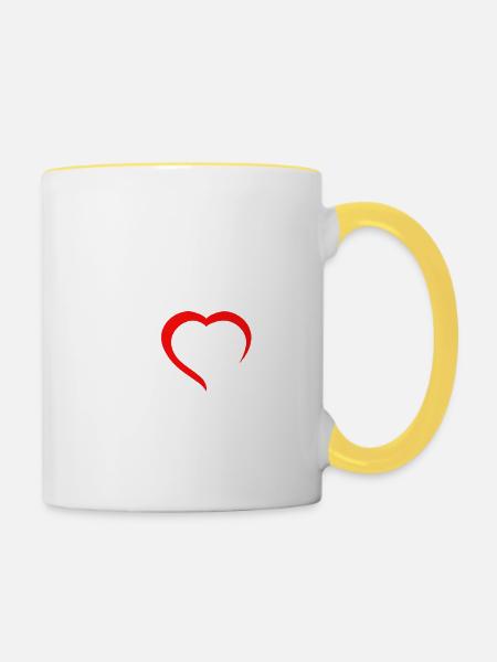 Hund Dog - Tasse zweifarbig - Weiß/Gelb