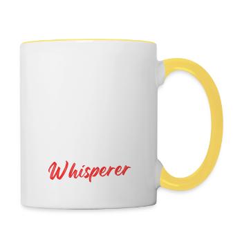 Artificial intelligence whisperer - Contrasting Mug - white/yellow - Right