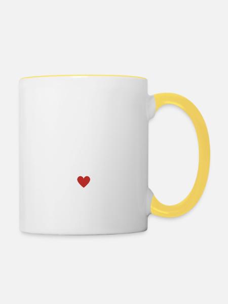 J'ai un secret, il est dans le ventre de maman - Mug contrasté - blanc/jaune