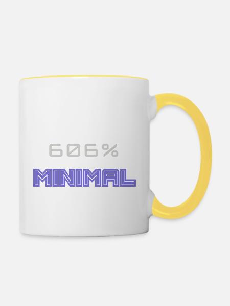606 Minimal - Tasse zweifarbig - Weiß/Gelb