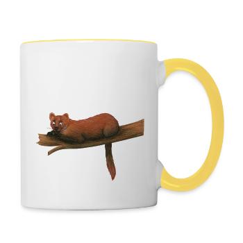 Pine marten - Contrasting Mug - white/yellow - Right