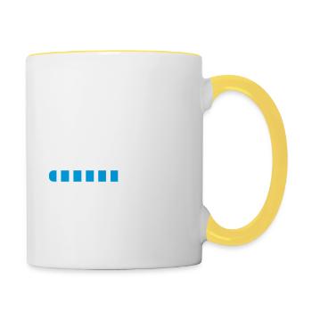 retraite en cours veuillez patienter design humour - Mug contrasté - blanc/jaune - Droite