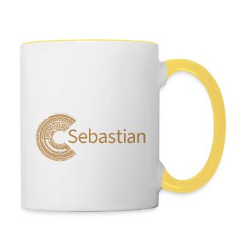 For Sebastian - Contrasting Mug - white/yellow - Right