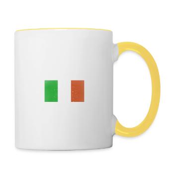 Irlande Irlande Drapeau irlandais - Mug contrasté - blanc/jaune - Droite