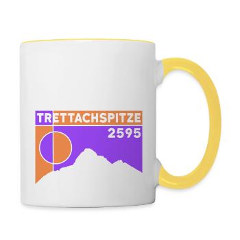 Trettachspitze Crossing Mountain Tour Hiking - Contrasting Mug - white/yellow - Right