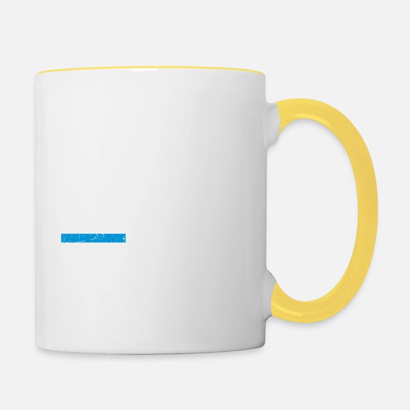 Hold On Let Me Overthink This Ladebalken Loading - Tasse zweifarbig - Weiß/Gelb