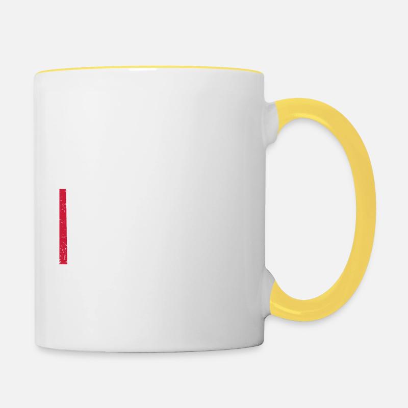 Pas mon problème drôle sarcasme humour blague citation - Mug contrasté - blanc/jaune