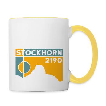 Randonnée dans le Stockhorn, Oberland bernois, randonnée à Thoune - Mug contrasté - blanc/jaune - Droite