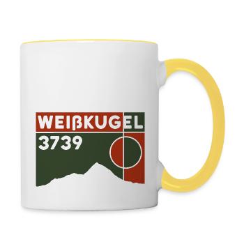 Weisskugel Weisskugel Ski Touring High Altitude Tour Mountain Tour - Contrasting Mug - white/yellow - Right