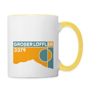 Großer Löffler Ski Tour Mountain Tour Souvenir Tyrol - Mug contrasté - blanc/jaune - Droite