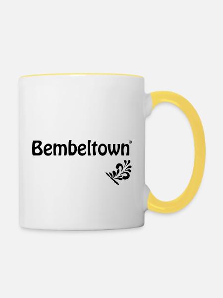 Bembel Design #FrankfurterOriginal #069 - Tasse zweifarbig - Weiß/Gelb