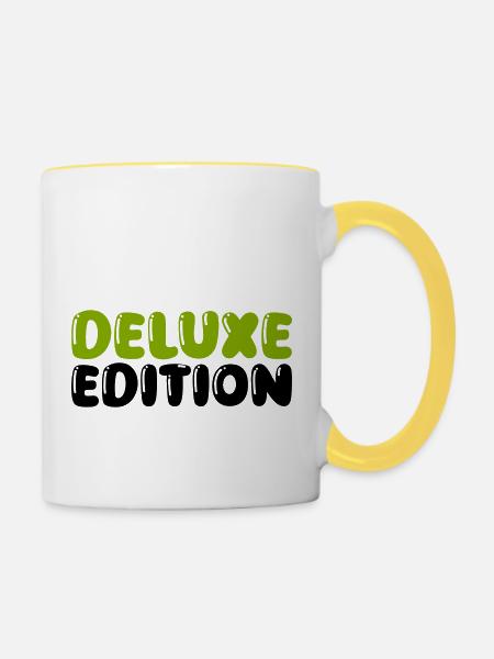 deluxe edition - Tasse zweifarbig - Weiß/Gelb