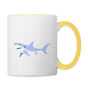 Hai - Tasse zweifarbig - Weiß/Gelb - Rechts