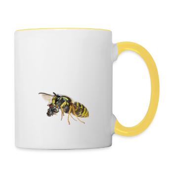Wasp during transport - Contrasting Mug - white/yellow - Right