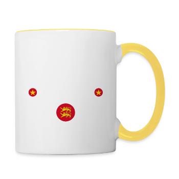 Normandy D-Day 80th Anniversary 1944 2024 - Contrasting Mug - white/yellow - Right