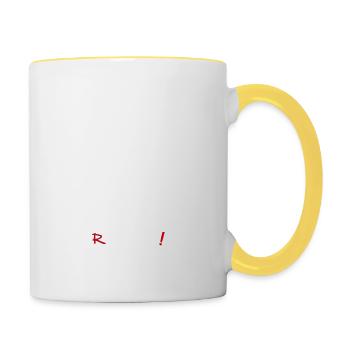Revolution - Evolution Homme Fun Twist 08 - Mug contrasté - blanc/jaune - Droite
