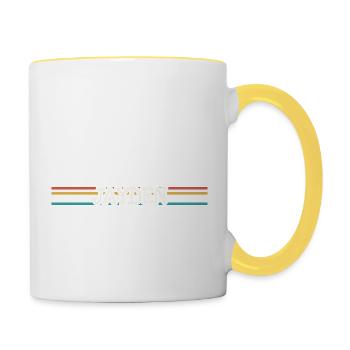 Jayden as a star - Contrasting Mug - white/yellow - Right