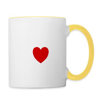 I love Tennis - Contrasting Mug - white/yellow - Right