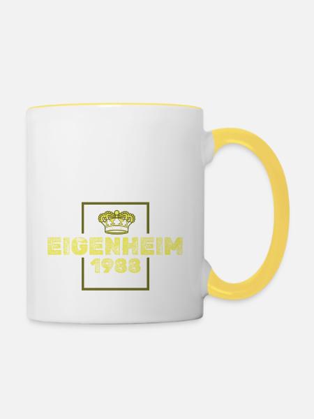 1988 - Tasse zweifarbig - Weiß/Gelb